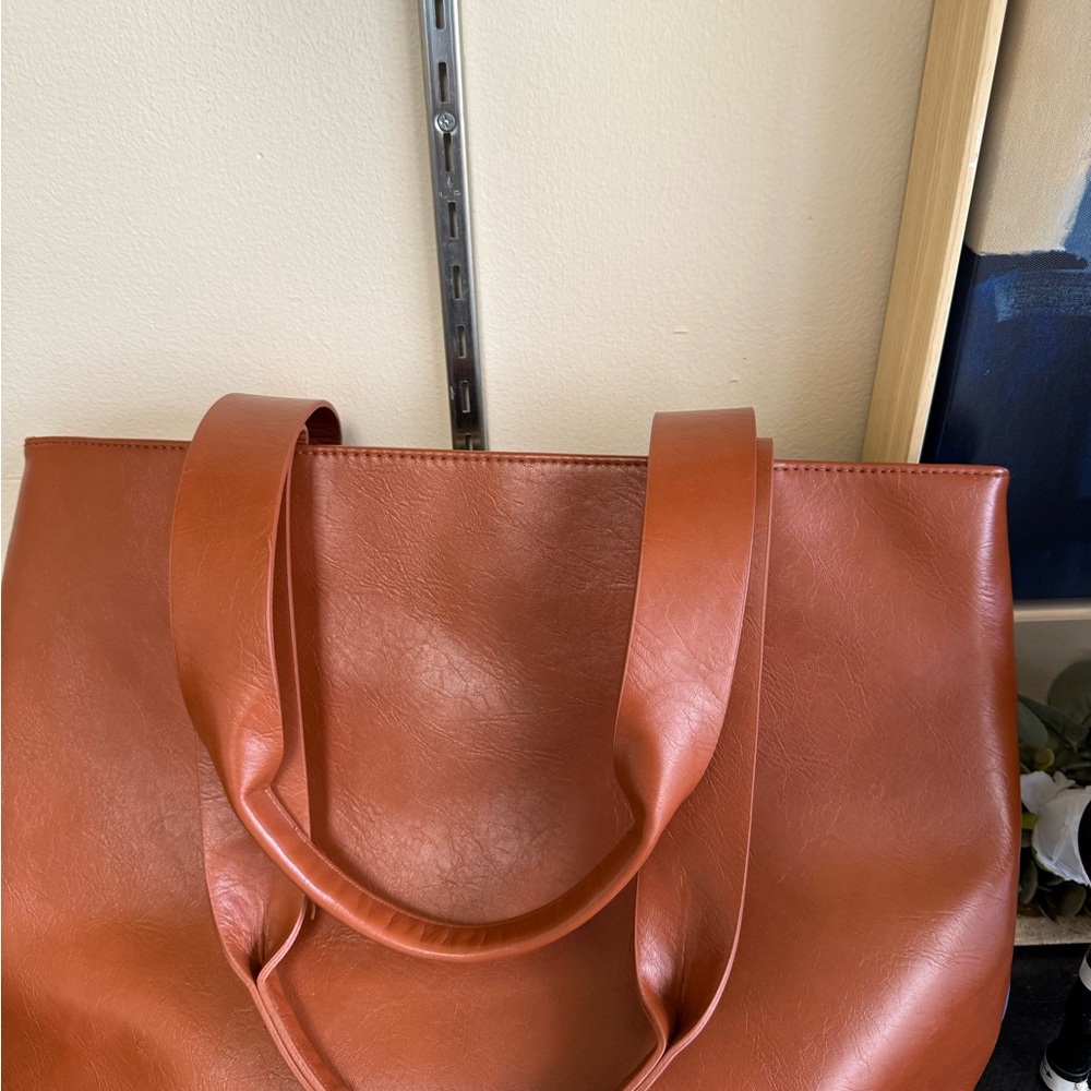 Universal Thread Patchwork Tote - Brown, Blue, Cr… - image 3